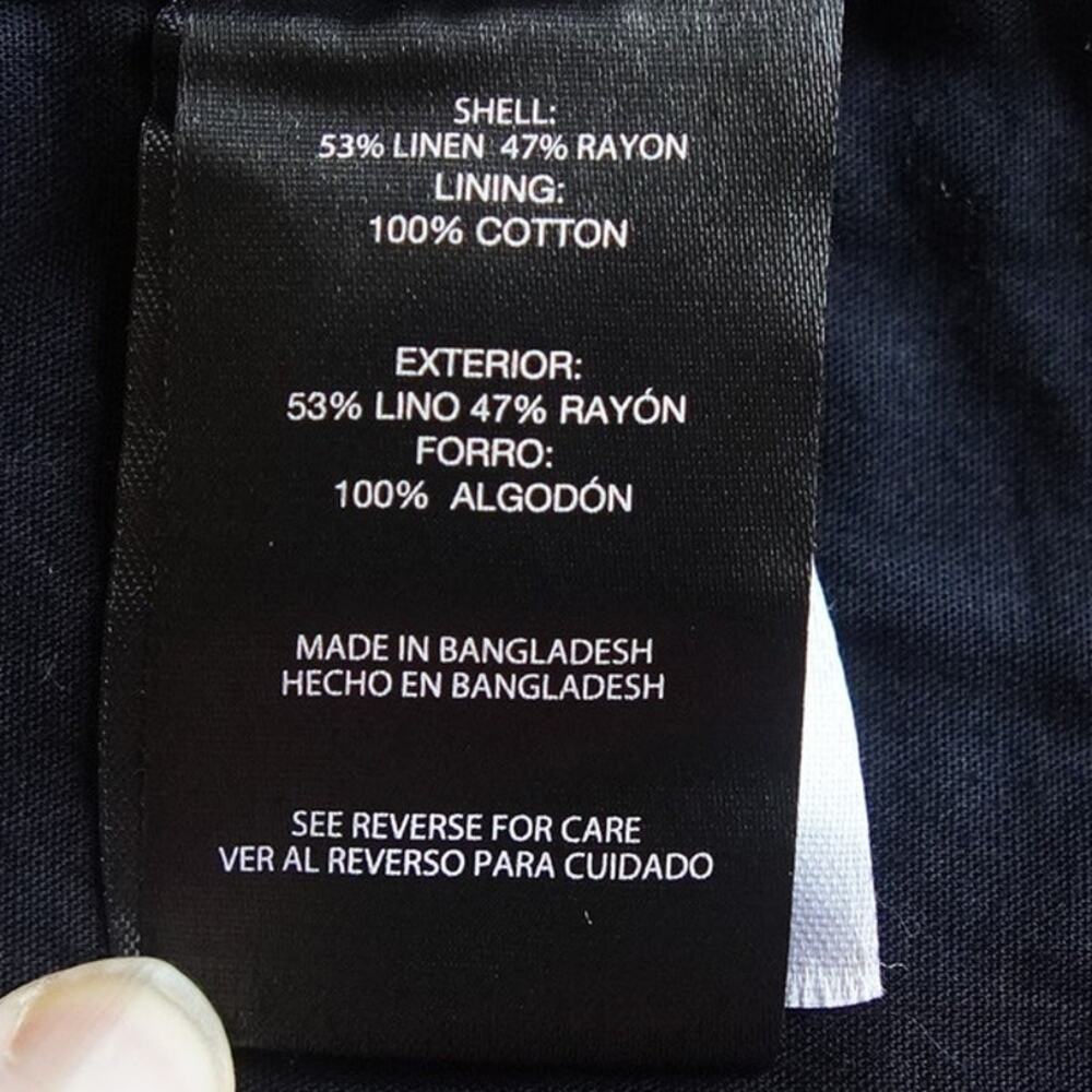 Express Black Linen Blend Vest NWT Size L Minimalist Officecore - Picture 6 of 9